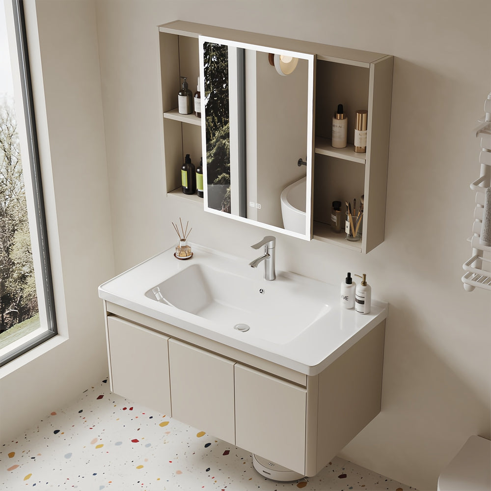 Thickened honeycomb aluminum bathroom cabinet ceramic all-in-one basin bathroom bathroom cabinet wash basin wash basin wash basin combination