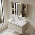 Thickened honeycomb aluminum bathroom cabinet ceramic all-in-one basin bathroom bathroom cabinet wash basin wash basin wash basin combination