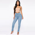 Amazon  skinny jeans women's new european and american pencil washed skinny jeans stretch denim pants