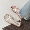 2026 new women's thong sandals - summer outdoor wear, trendy instagram-style flat roman sandals, one-strap flip-flops