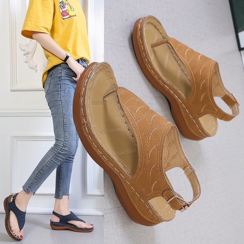 Women's plus size sandals (sizes 35-43) - new summer roman sandals, fairy style high heels, platform wedges