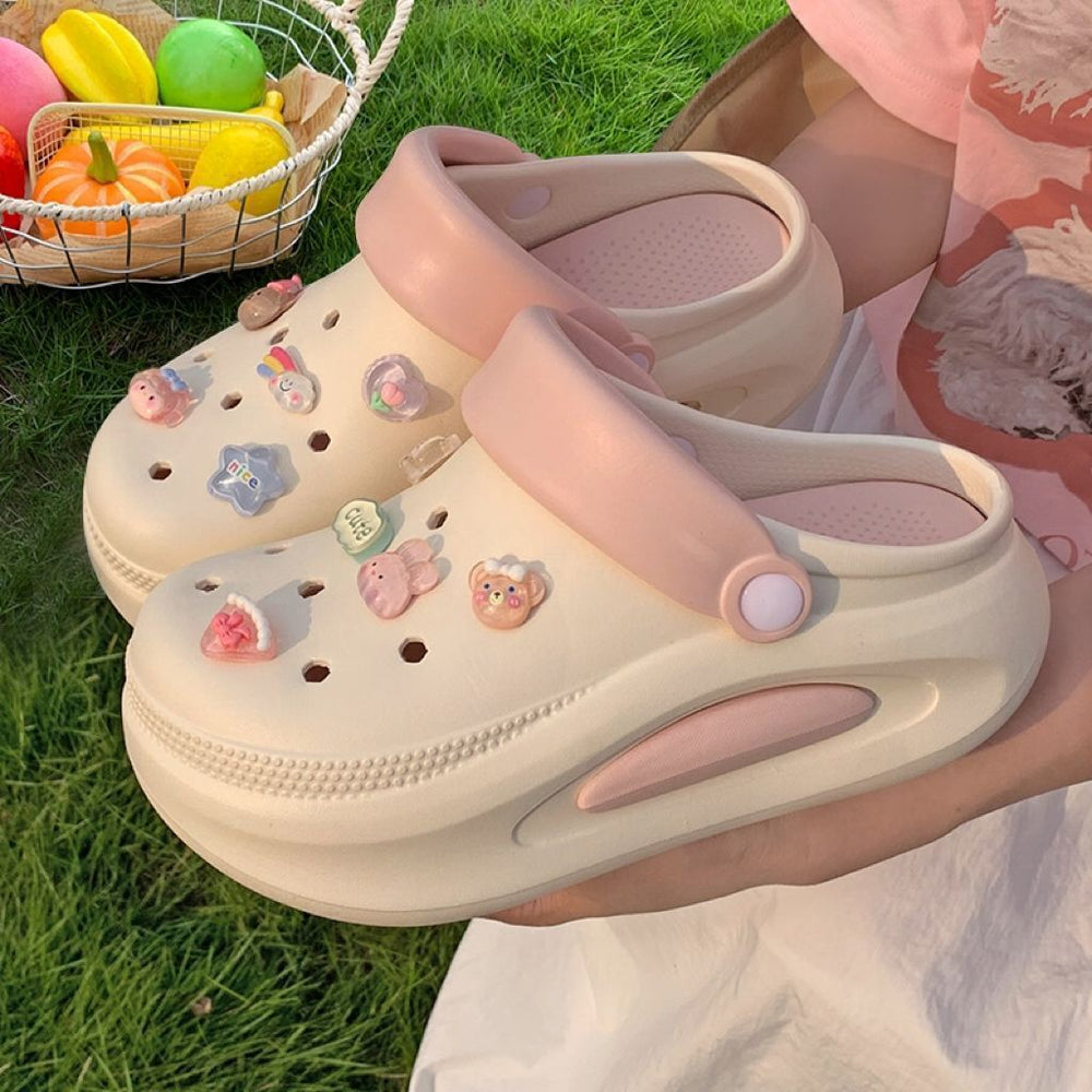 Dopamine baotou drag girl summerthick soleoutwearpopularheight increasingslimming lookfashioneasiest for match beach crocsins