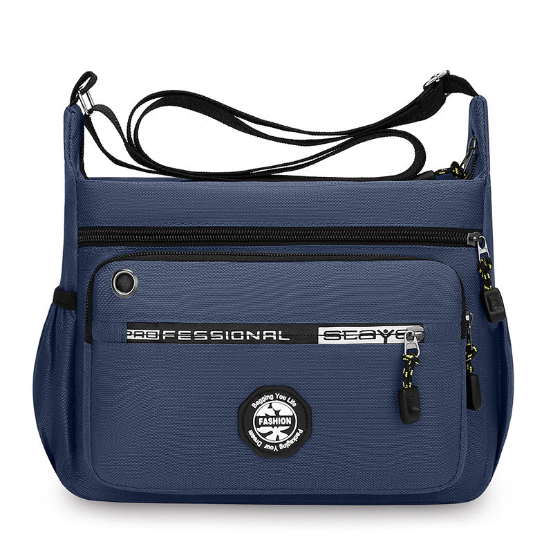 Cross-border multi-layer men's messenger bag 2025 new trend casual shoulder bag large-capacity work commuter storage bag