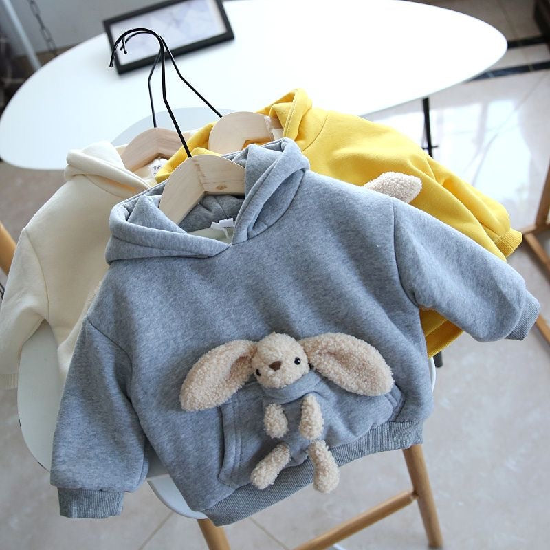 fall/winter new arrivals: kids' hooded sweatshirt - stylish, versatile, korean-inspired, warm base layer for babies and children