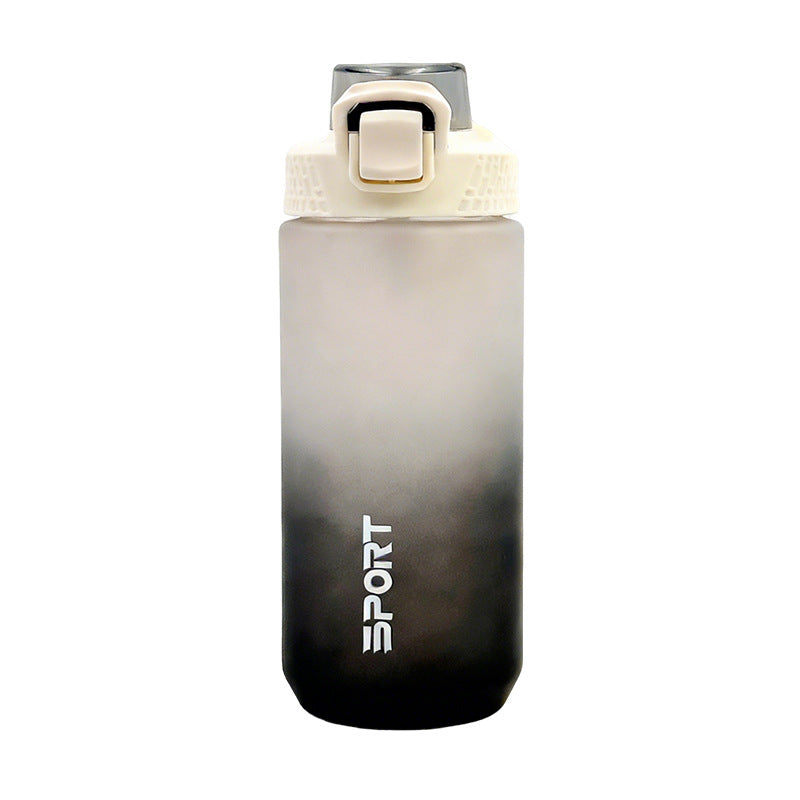 Outdoor sports water cup creative frosted large capacity gradient plastic cup portable high-looking large capacity cup