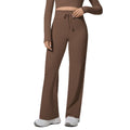 New arrival cross-border double-sided nylon high waist elastic loosecasual wide-leg nine-point pants running fitness yoga bottom pants