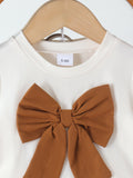 Children's clothing shein cross-border girl suit short-sleeved t-shirt + brown skirt two-piece set