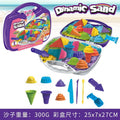 New arrival cross-border kids toy sand suitcase quartz sand color sand storage suit plastic color sand decompression toy