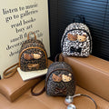Leopard print hello kitty backpack - new 2025 autumn/winter fashionable, portable, retro, and unique design for women