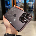 Suitable for iphone16promax starry sky glitter phone case apple 17 electroplated pc lens film all-inclusive protective cover