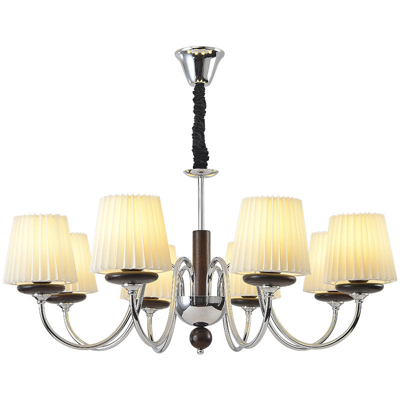 Dining room medieval country main light pleated simple creative living room chandelier retro wrought iron full spectrum light luxury bedroom light