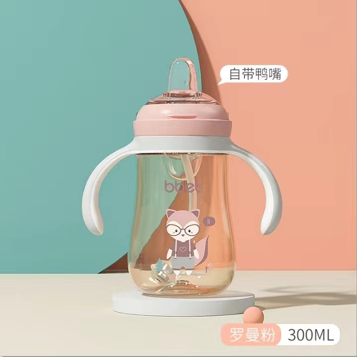 Baby learning cup duckbill dual-purpose kids water cup direct drinking cup ppsu straw cup baby drinking bottle large capacity