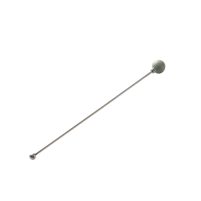 304 stainless steel tea & coffee stirring rods - multi-colored dessert picks - high-value ceramic handle milk frothing sticks - wholesale