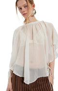 european and american cross-border spring/summer solid color women's chiffon blouse - casual, versatile, sun protection, lightweight shawl, light outerwear