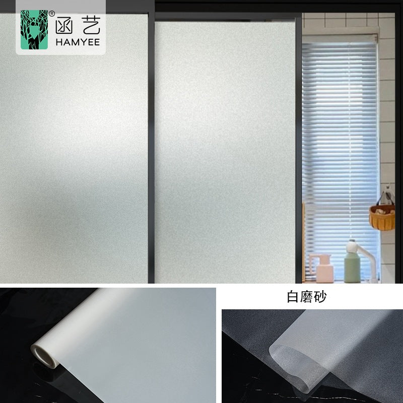 Cross-border  retro begonia flower electrostatic glass sticker PVC glue-free window sticker thickened window grille glass film