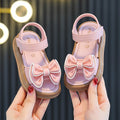 New summer princess sandals for girls: non-slip, soft-soled, bow-adorned sandals for toddlers and big kids - perfect for beach and everyday wear
