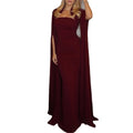 summer new arrival:  cross-border fashion, european & american style, high-end shawl sleeve, cinched waist mermaid dress