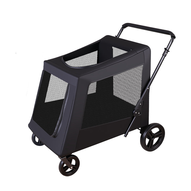 Multi-functional pet stroller for medium to large dogs - outdoor travel, large capacity, portable, foldable, cross-border dog cart