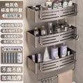 Gun gray bathroom storage rack bathroom toilet punch-free bathroom sink corner wall-mounted storage rack