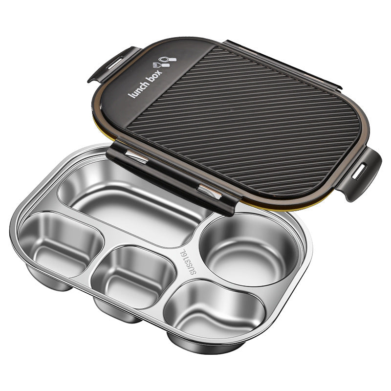 316 stainless steel lunch box food grade office worker sealed leak-proof bento box canteen portable divided lunch box set