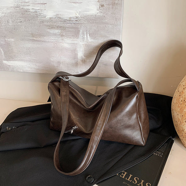 2025 new fashion retro bag large capacity tote bag class commuter shoulder handbag