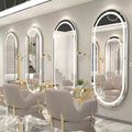 Hairdressing shop popular mirror wall-mounted hairdressing mirror table single-sided light mirror wall-mounted hair salon led mirror special smart