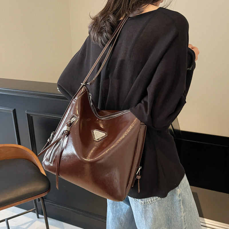 Foreign trade large-capacity tote bag 2025 new women's shoulder messenger bag backpack European and American style commuter bag women
