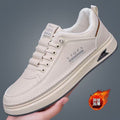 Men's 2025 winter new arrivals: soft-soled sneakers, white shoes, non-slip casual athletic shoes, thickened and fleece-lined warm sneakers