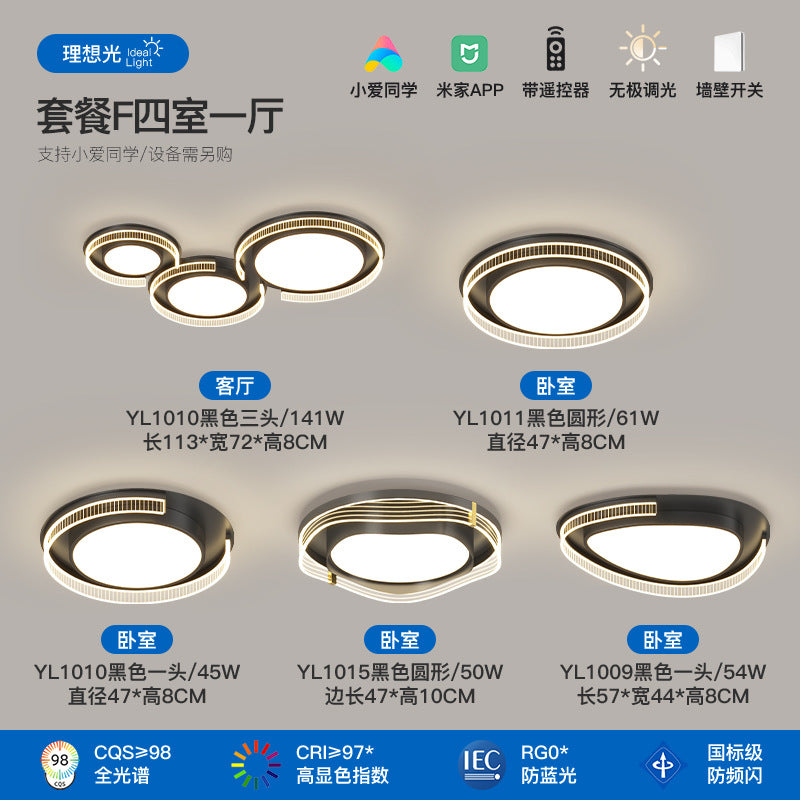 Italian minimalist living room main light modern minimalist high-end hall full spectrum bedroom ceiling light Zhongshan lighting atmosphere