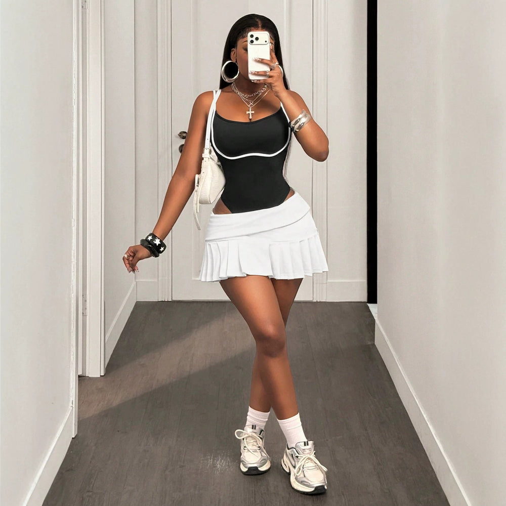 european and american cross-border new women's bodysuit -  solid color backless sexy cami jumpsuit