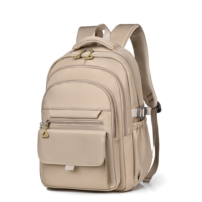 Processing custom shoulder women's bag 15.6 inch Oxford cloth anti-splashing water junior high school college student backpack leisure travel bag