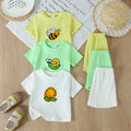 Children's clothing cross-border european and american girl short-sleeved t-shirt + shorts two-piece set children's clothing suit