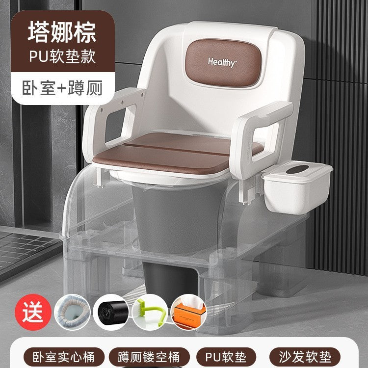Bedside bedroom potty adult elderly toilet mobile horse room toilet chair bucket household pregnant women the elderly