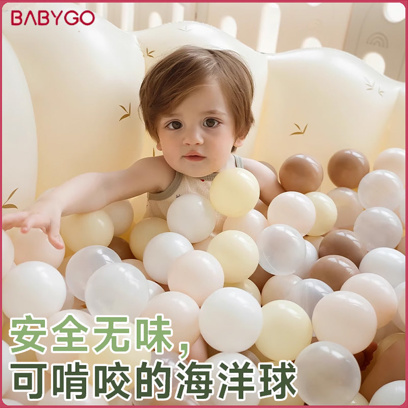 BABYGO Ocean Ball Pool Baby Indoor Toys Elastic Infant Children Thickened Safe and Odorless Babies Can Bite Waves