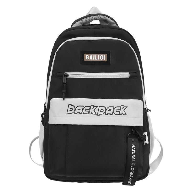 School bag female student Korean version junior high school fashion large capacity backpack female small fresh high school student backpack durable