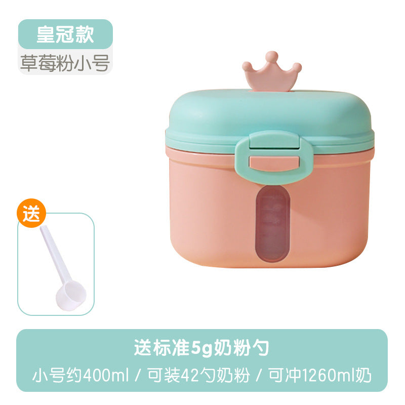 Baby double-layer formula dispenser, portable rice cereal storage container, airtight moisture-proof divided compartment dispenser, baby supplies