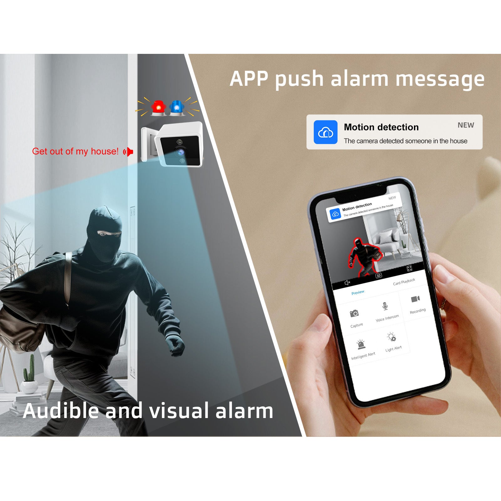 Factory direct sales household magnetic camera all-round no dead angle monitoring   explosion high definition monitor