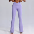 Fashionnew arrival wide-leg yoga bell bottoms high waist hip lift casual sweatpants women's nude tight dance fitness pants