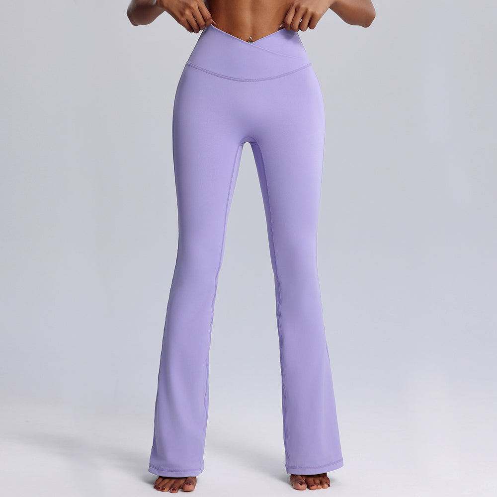 Fashion cross-border spring and summer yoga wear suit women's nude tight sportswear two-piece setcasual horn fitness wear
