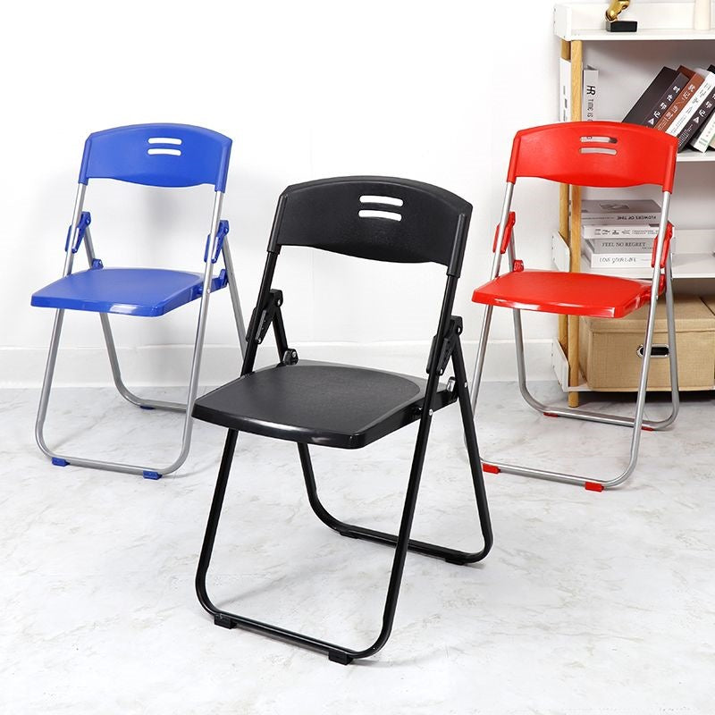 Folding chair portable plastic backrest chair home modern minimalist office folding stool venue training conference chair