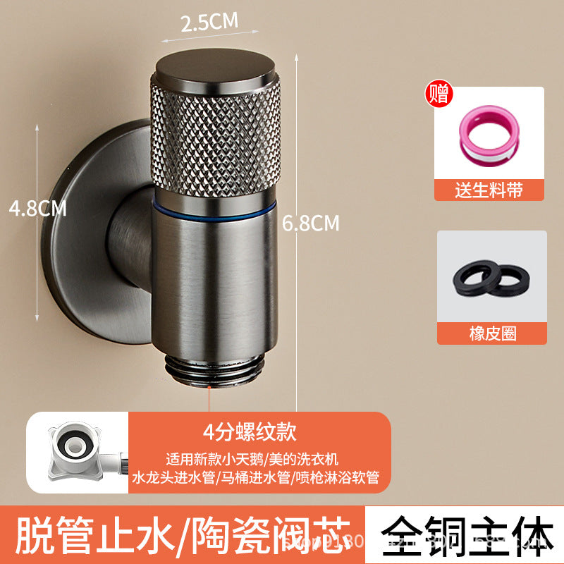 Special snap-on 46-point universal water nozzle drum angle valve connector for all-copper washing machine faucet automatic water stop valve