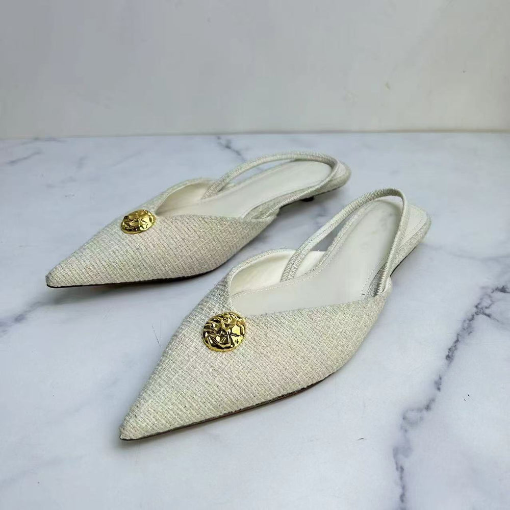 Z's new pointed toe low heel stiletto shoes for women spring toe cap sandals frenchelegant pointed toe flatsflats women's shoes