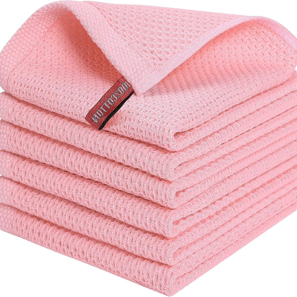 Amazon bestseller: pure cotton honeycomb kitchen towel set - easy-clean waffle weave dishcloths with hooks - wholesale