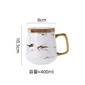 Nordic-style, gold-traced marble ceramic mug – a high-end choice for office afternoon tea, milk, or coffee