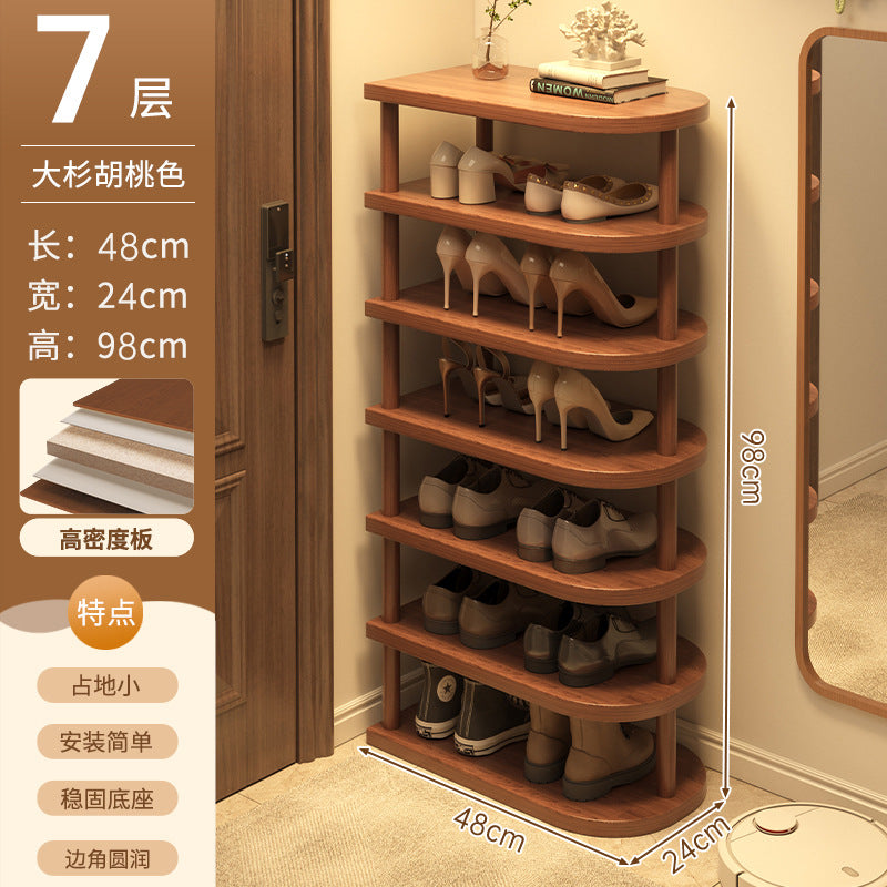 Shoe rack home door multi-layer strong and good-looking small narrow rack rental simple indoor shoe storage rack storage shoe cabinet