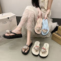 Thick soleoutwear new product cartoon mige mouse flip-flops women's summernew arrivalcute heightening flip-flops beach sandals