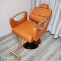 Orange electroplated gold disc knocked over