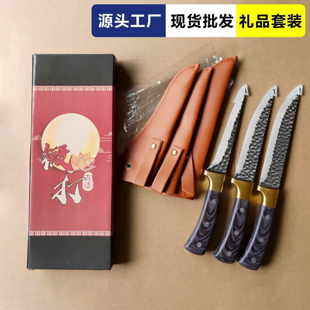 Stainless steel cutting knife, forged butcher, meat picking, pig killing, meat cutting, meat selling, bone shaving, sharp sheep slaughtering, bone picking and cutting knife