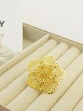 new arrivalflorals leaf design rotate flower fashion cut out ring bridal wedding birthday party gift