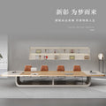 Saint-li conference table set - oval table with chairs for meetings, negotiations, training, and large office spaces